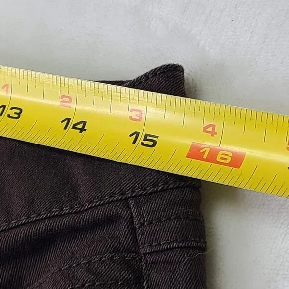 One 5 One Womens Size 12 Authentic Denim Brown Stretch Pants - Picture 9 of 12